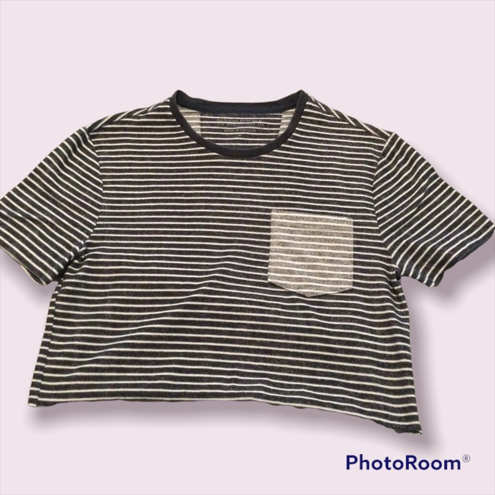 Banana Republic striped crop t-shirt